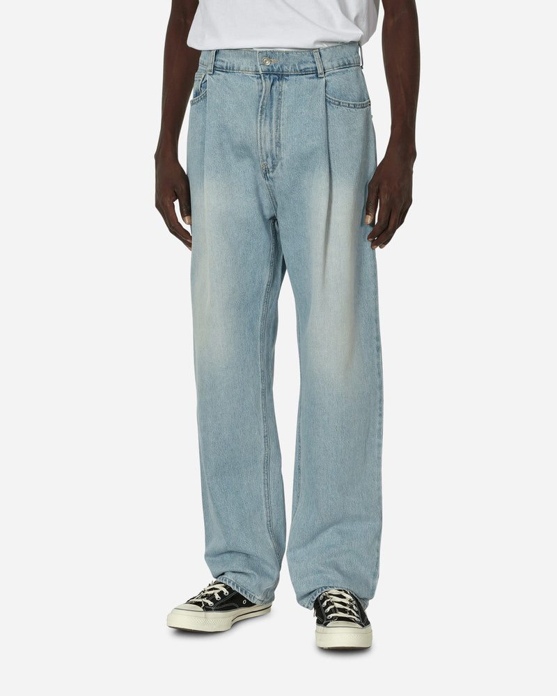 Unaffected One Tuck Wide Denim Pants Light Blue