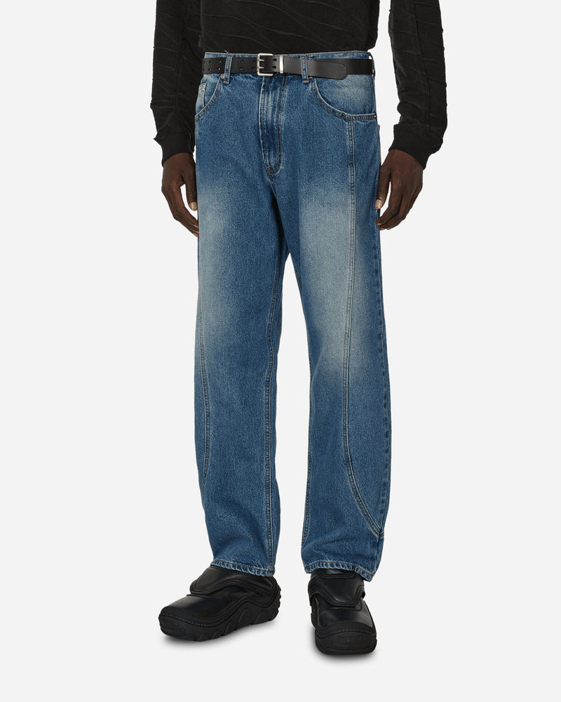 Unaffected Track Denim Pants Dark Blue