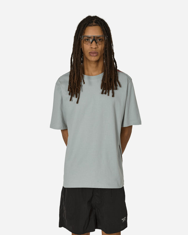 Unaffected Contrast Mesh Panel T-Shirt Misty Blue