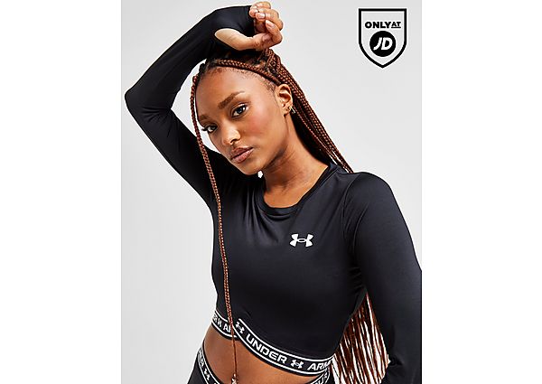 Under Armour Crossover Long Sleeve Crop Top Black