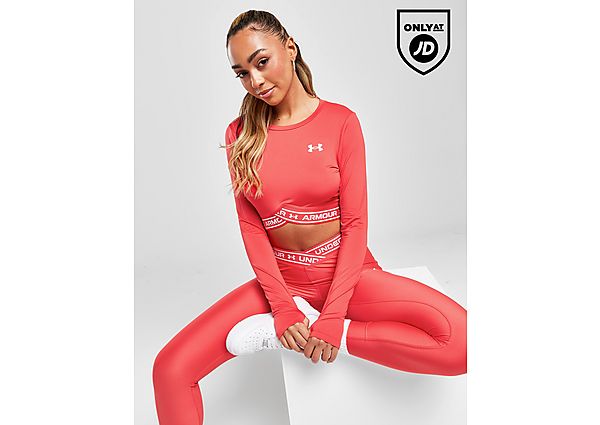 Under Armour Crossover Long Sleeve Crop Top Red