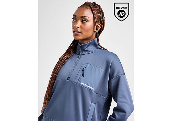 Under Armour Woven 1 2 Zip Track Top Grey