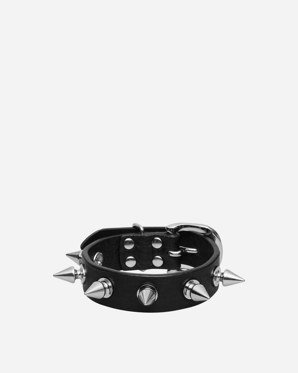 Undercover Spike Leather Bracelet Black