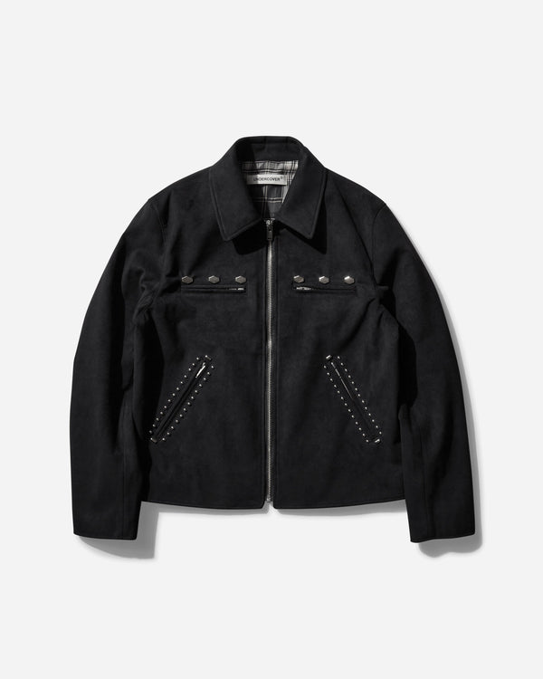 Undercover Men s Micro Suede Studded Jacket Black