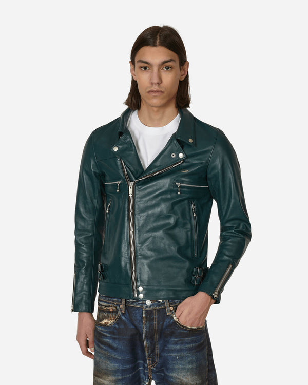 Undercover Leather Rider Jacket Green