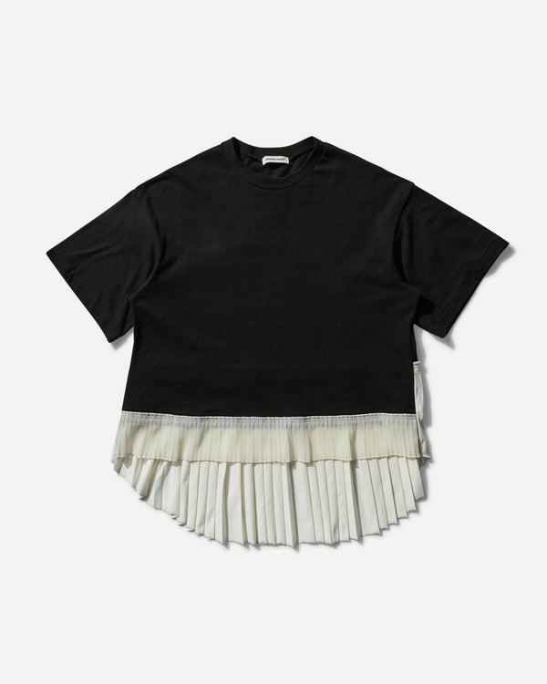 Undercover Pleated Hem T-Shirt Black