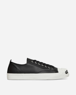 Undercover Men s Toe Logo Leather Sneakers Black