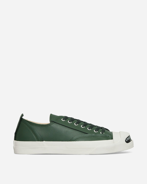 Undercover Men s Toe Logo Leather Sneakers Green