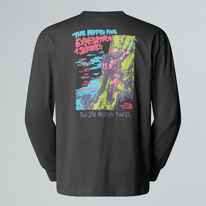 The North Face Expedition Celebration Oversized Long-sleeve T-shirt Anthracite Grey male