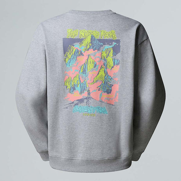 The North Face Expedition Celebration Oversized Sweatshirt Tnf Light Grey Heather male