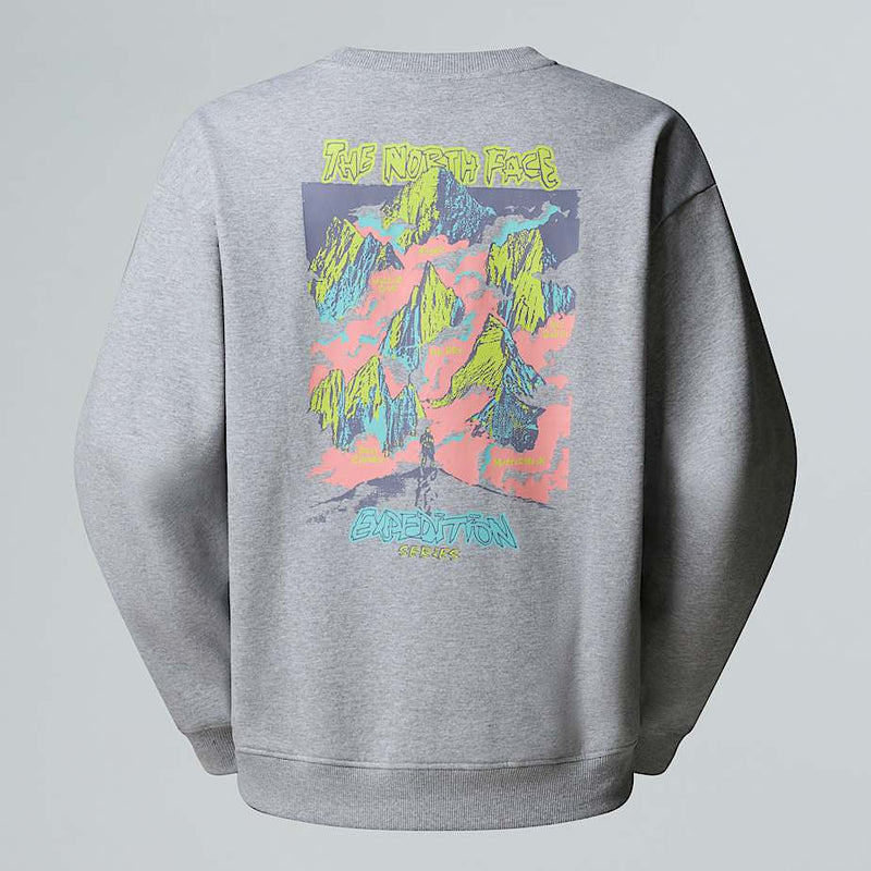 The North Face Expedition Celebration Oversized Sweatshirt Tnf Light Grey Heather male