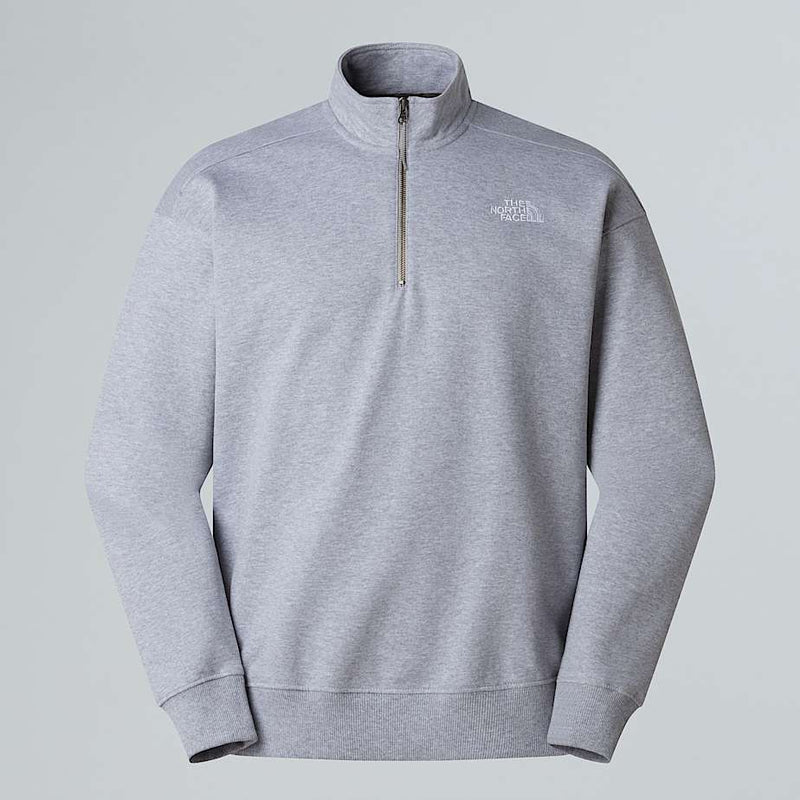 The North Face Oversized 1/4 Zip Sweatshirt Tnf Light Grey Heather male