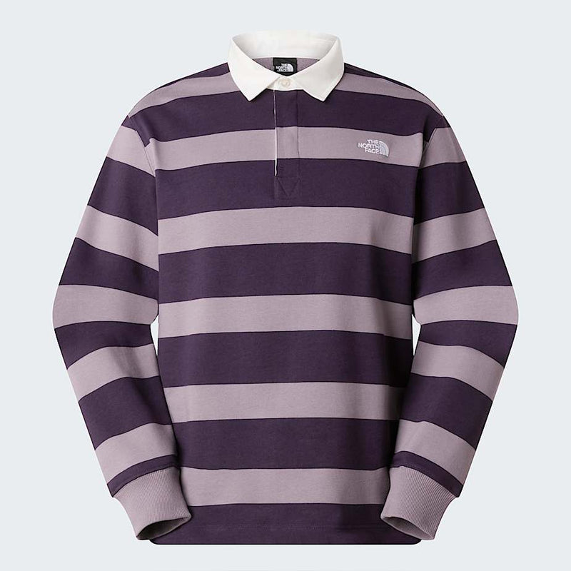 The North Face Rugby Polo Sweatshirt Transcendent Grey-endless Dusk