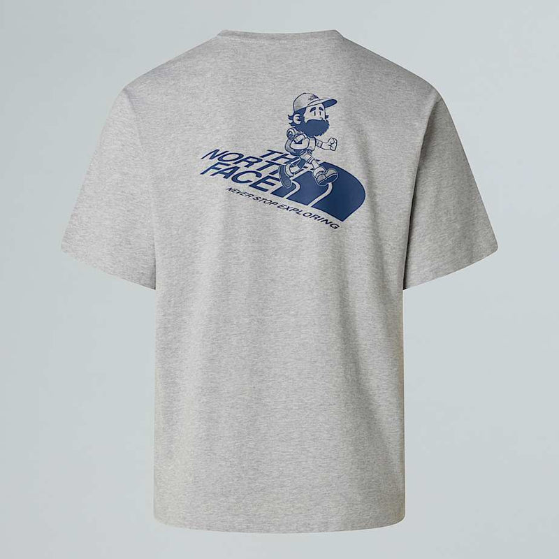 The North Face Run Graphic Relaxed T-shirt Tnf Light Grey Heather male