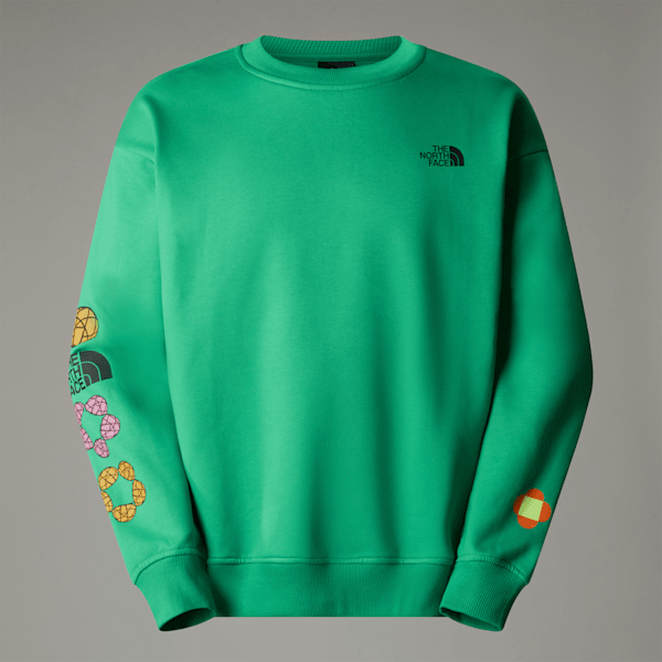 The North Face Unisex Tnf X Yinka Ilori Graphic Sweatshirt Optic Emerald