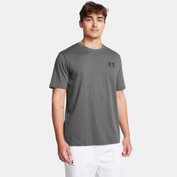 Under Armour Left Chest Logo Short Sleeve Castlerock Black