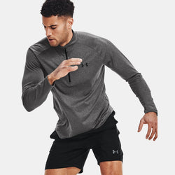 Under Armour Tech™ ½ Zip Long Sleeve Carbon Heather Black