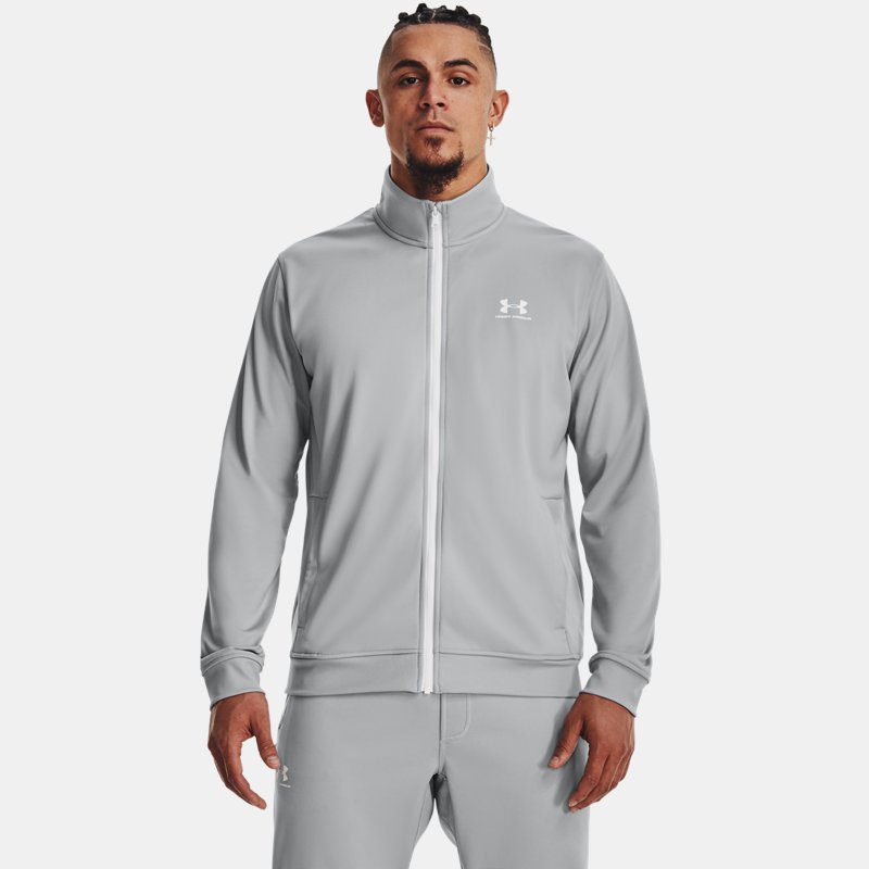 Under Armour Sportstyle Tricot Jacket Mod Gray White