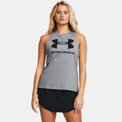 Under Armour Rival Tank Steel Medium Heather Black