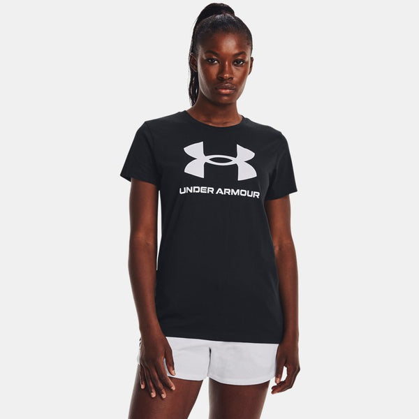 Under Armour Rival Logo Short Sleeve Black White