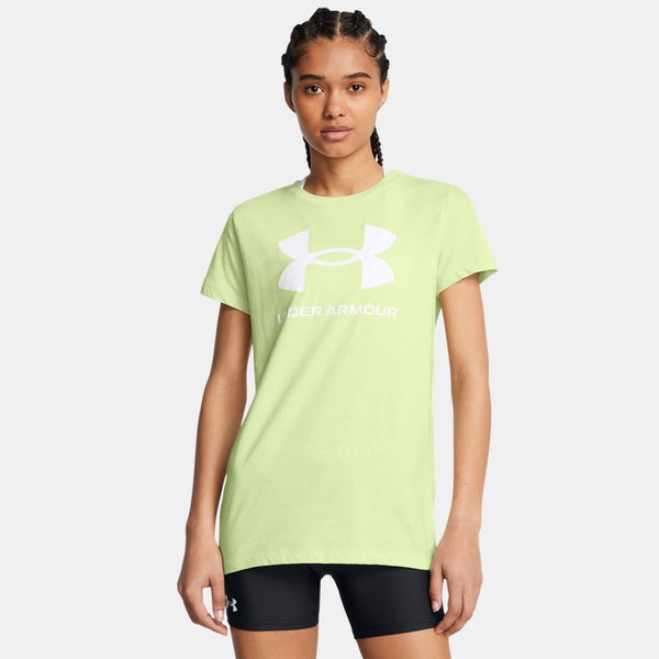 Under Armour Rival Logo Short Sleeve Retro Green White