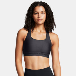 Armour® Mid Crossback Sports Bra Jet Gray Jet Gray Black