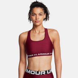 Armour® Mid Crossback Sports Bra Cardinal White