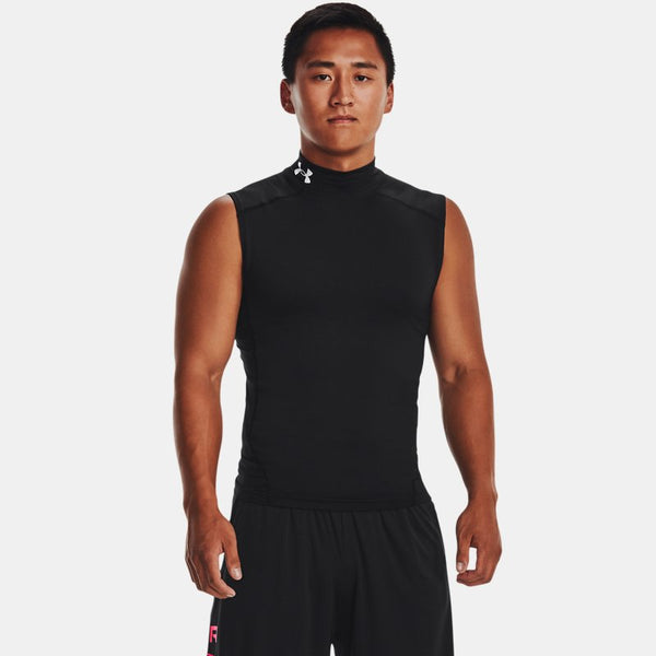 Under Armour HeatGear® Mock Sleeveless Black White