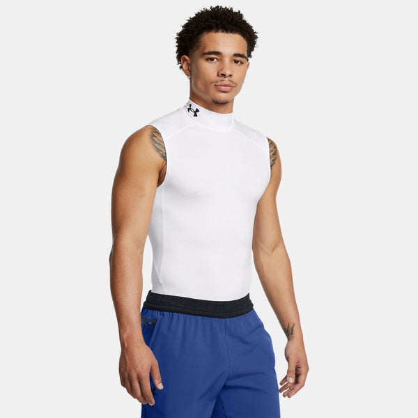 Under Armour HeatGear® Mock Sleeveless White Black