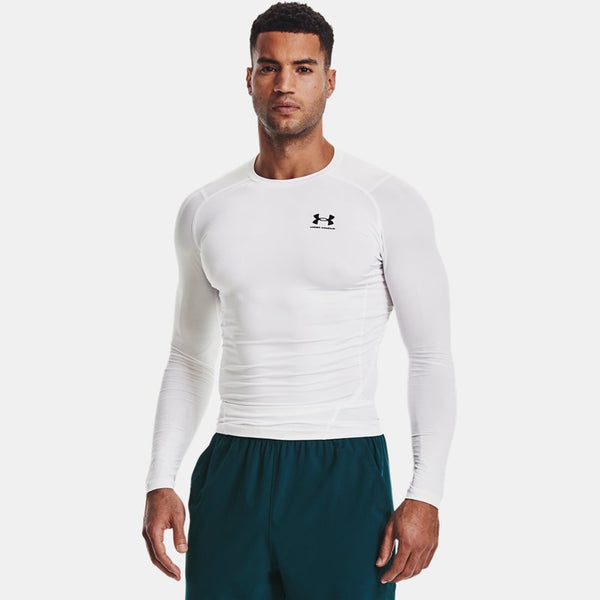 Under Armour HeatGear® Long Sleeve White Black