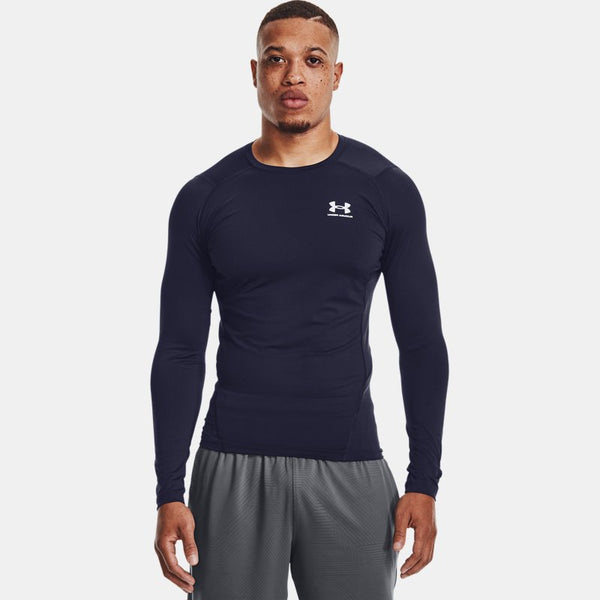 Under Armour HeatGear® Long Sleeve Midnight Navy White