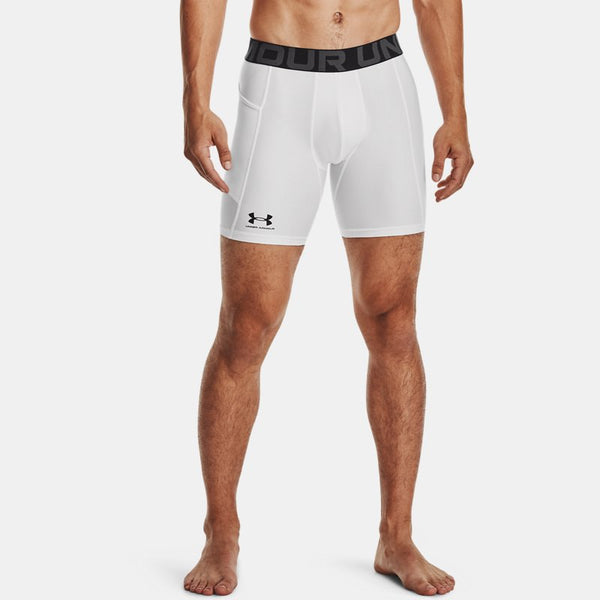 Under Armour HeatGear® Compression Shorts White Black