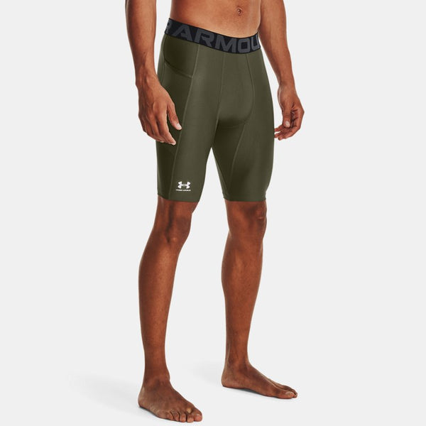 HeatGear® Pocket Long Shorts Marine OD Green White