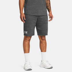 Under Armour Rival Terry Shorts Castlerock Light Heather Onyx White