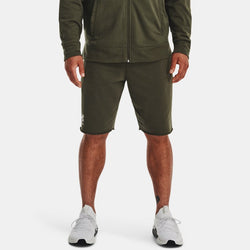 Under Armour Rival Terry Shorts Marine OD Green Onyx White