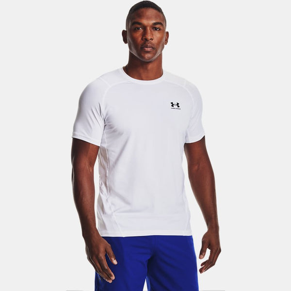 Under Armour HeatGear® Fitted Short Sleeve White Black