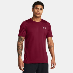 HeatGear® Fitted Short Sleeve Cardinal White