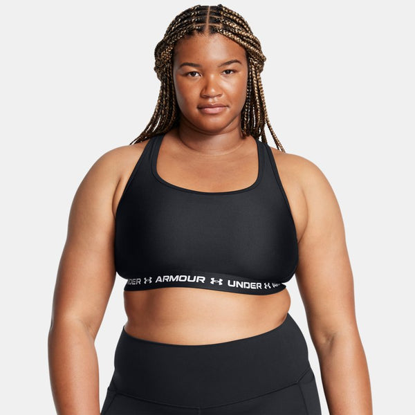 Under Armour Armour® Mid Crossback Sports Bra Black Black White