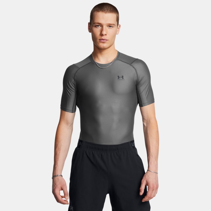 Under Armour Iso-Chill Compression Short Sleeve Castlerock Black