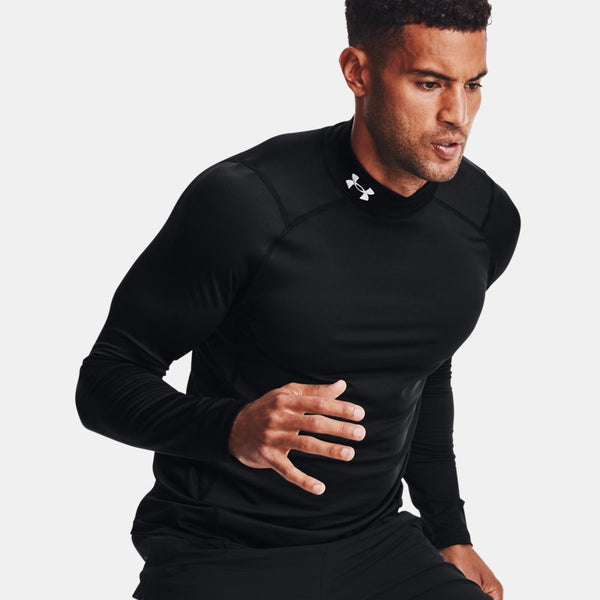 Under Armour ColdGear® Fitted Mock Black White