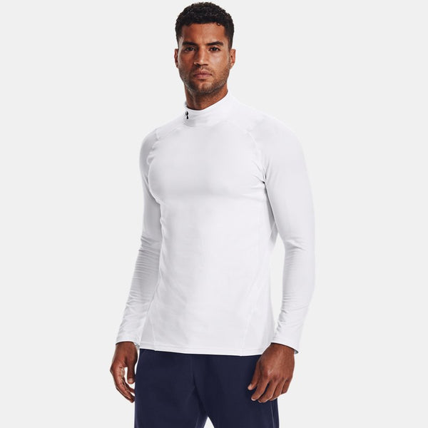 Under Armour ColdGear® Fitted Mock White Black