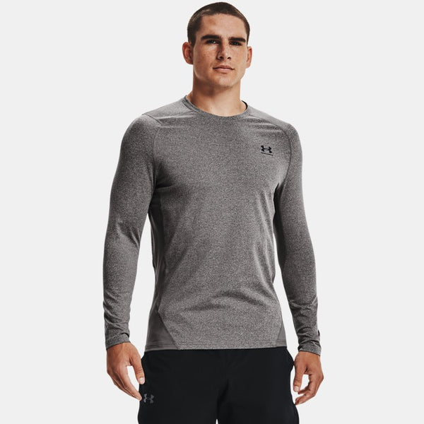 Under Armour ColdGear® Fitted Crew Charcoal Light Heather Black