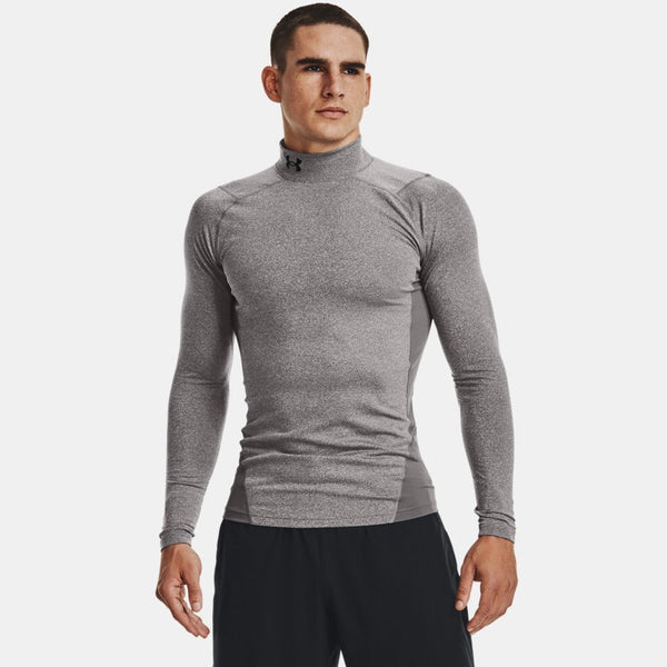 ColdGear® Compression Mock Charcoal Light Heather Black