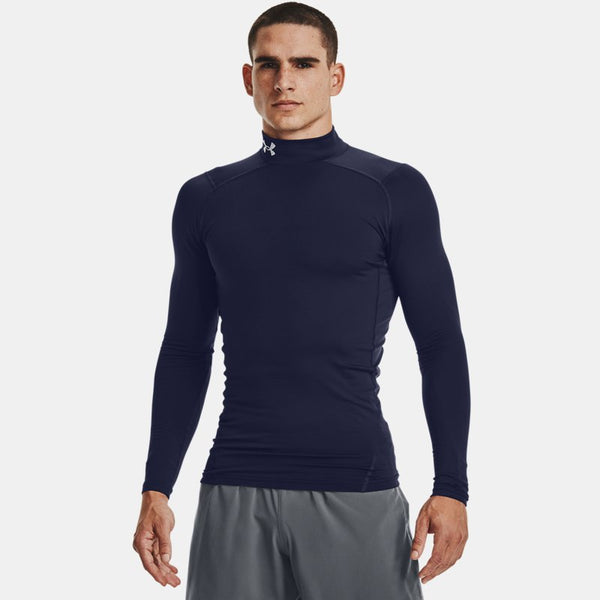 ColdGear® Compression Mock Midnight Navy White