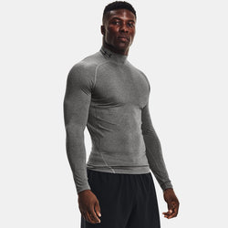 HeatGear® Mock Long Sleeve Carbon Heather Black