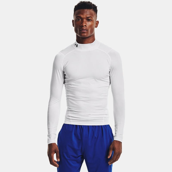 HeatGear® Mock Long Sleeve White Black