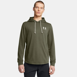 Under Armour Rival Terry Hoodie Marine OD Green Onyx White