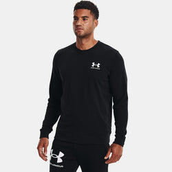 Under Armour Rival Terry Crew Black Onyx White