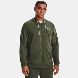 Under Armour Rival Terry Full-Zip Marine OD Green Onyx White