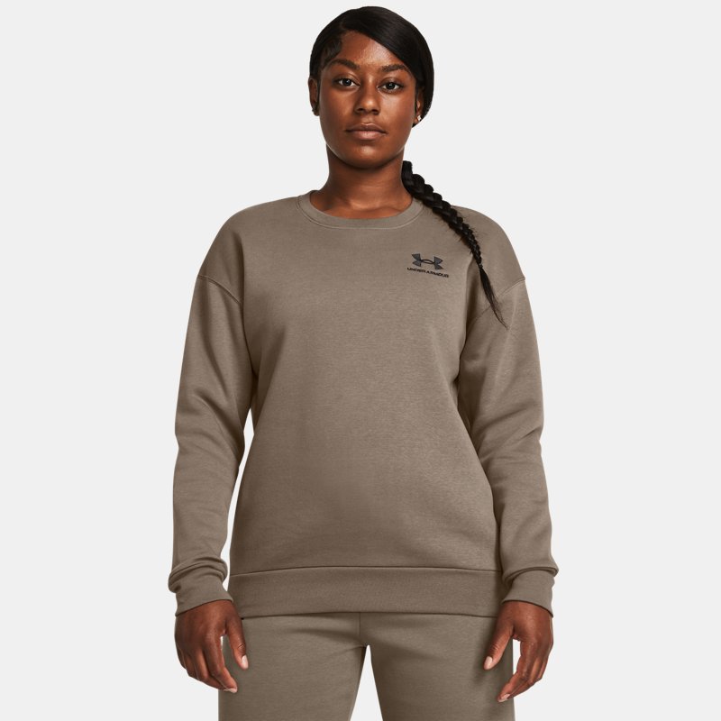 Under Armour Essential Fleece Crew Taupe Dusk Black